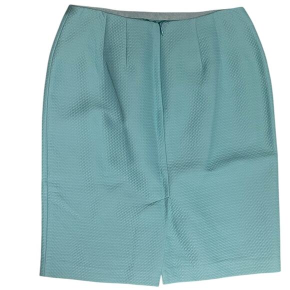 Dana Bachman 8Petite Aqua 2 Piece Suit with Diamond Texture - Picture 4 of 12